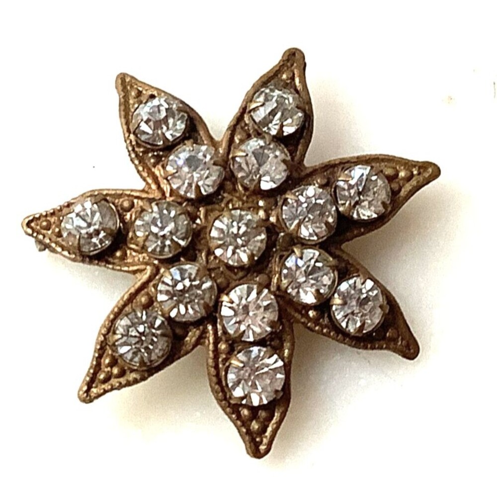 Antique Pin Victorian Cluster Star 7 Point Brooch Late 1800s